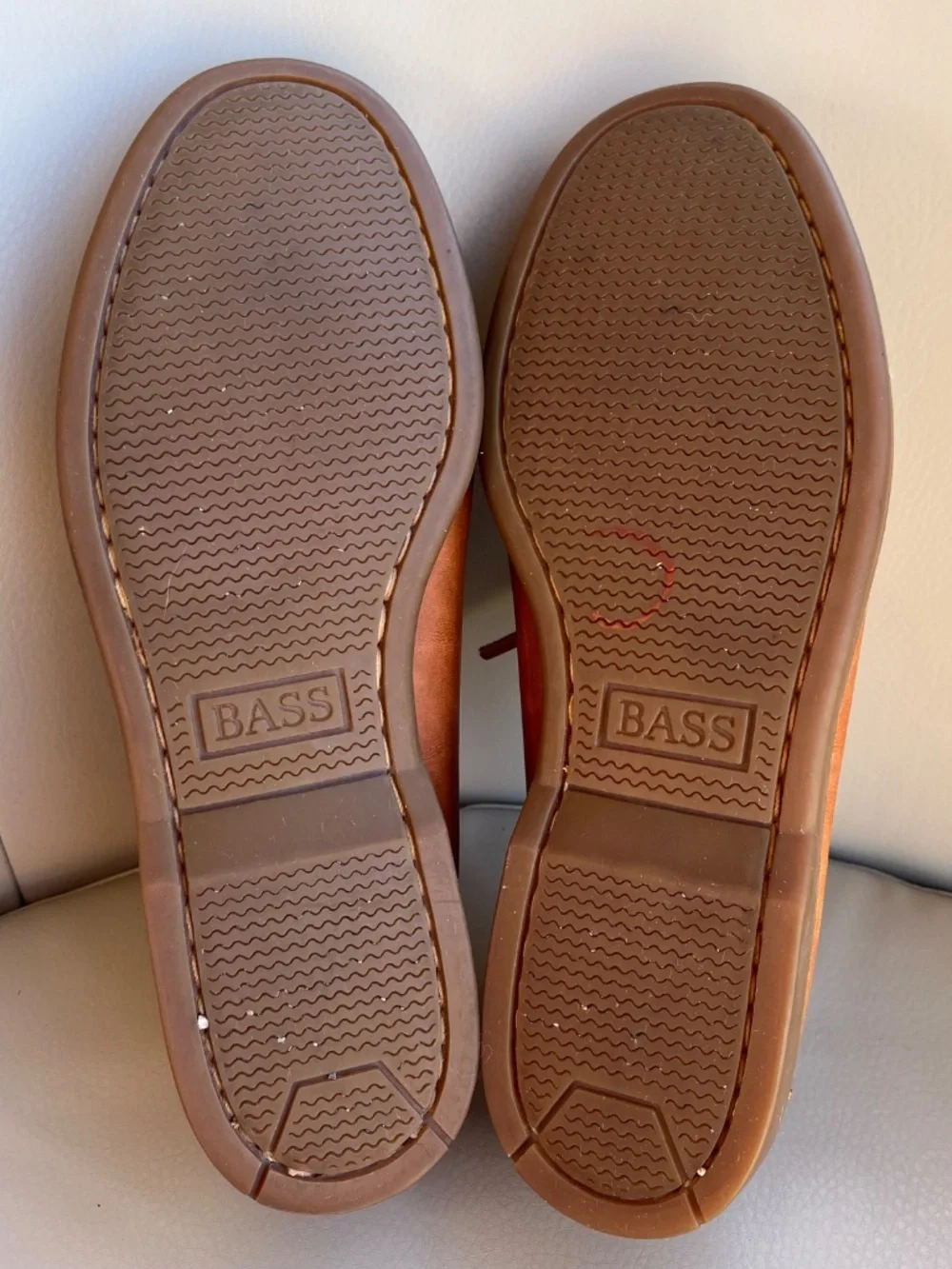 Bass Seafarer Brown Leather Boat Shoes Moc Toe Casual Loafers‎ 2-Eye Lace Up 9M